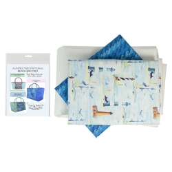 Beach Bag Kit - includes Pattern,Fabric and Stabilizer ( Waves )